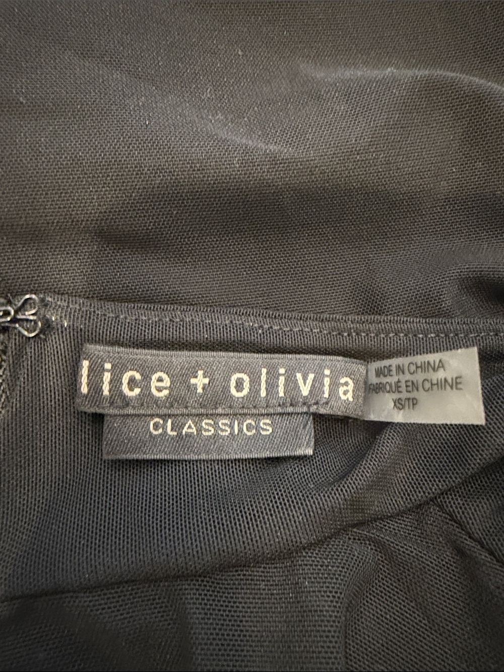 NWOT Alice + Olivia Black Classics Label bodysuit size XS - Picture 2 of 8